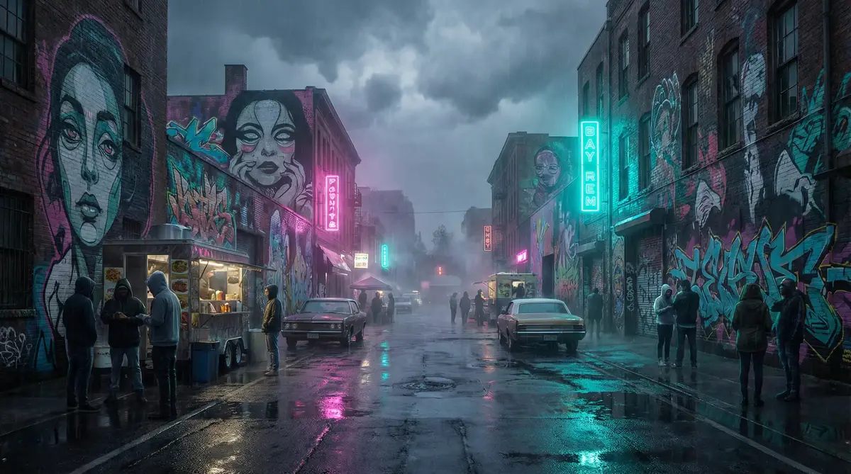 我的女儿怀了我的孩子 - 雨夜壁画街